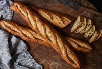 Three sourdough baguettes 